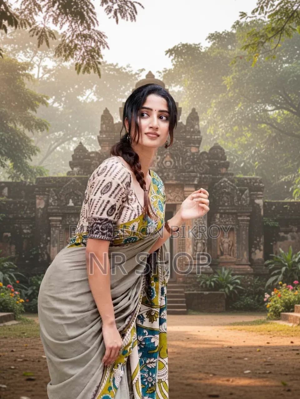 Digital Elegance Chanduri Silk Saree