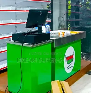 Premium SS Cash Counter With POS Table – Complete Checkout Solution