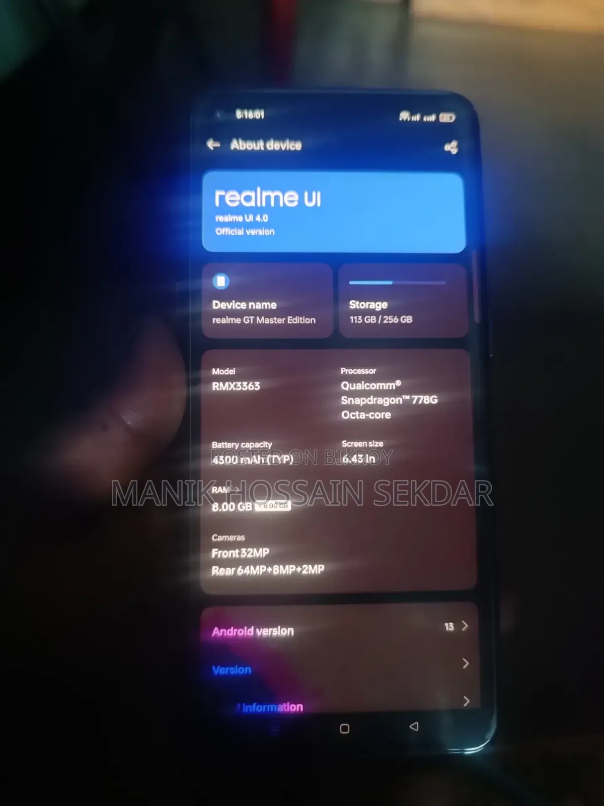 Realme GT Master Edition 256 GB Gray