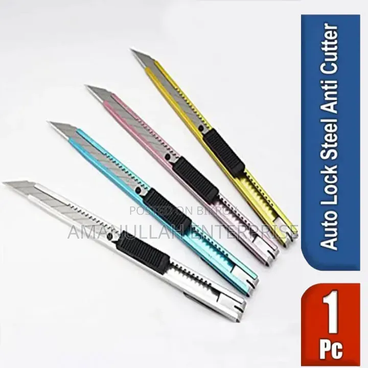 Premium Auto-Lock Steel Utility Knife | Slim Metal Cutter