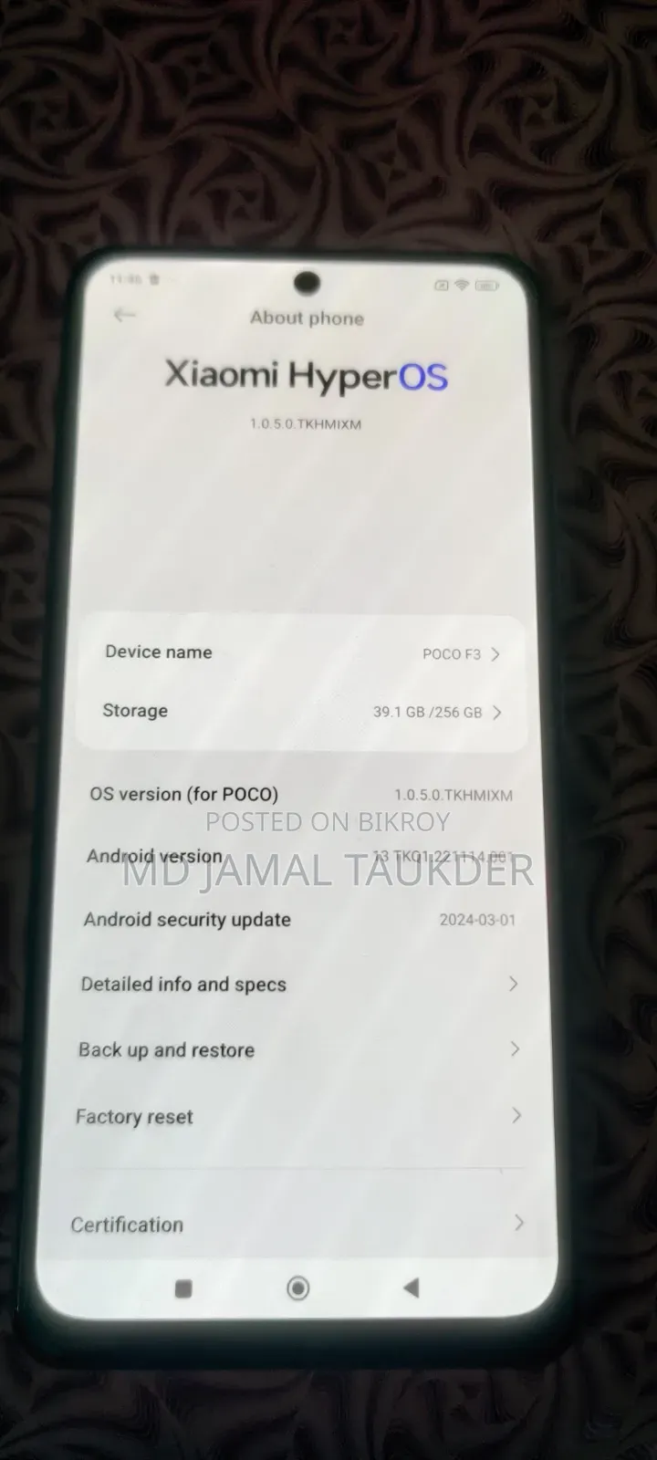 Xiaomi Poco F3 256 GB Blue