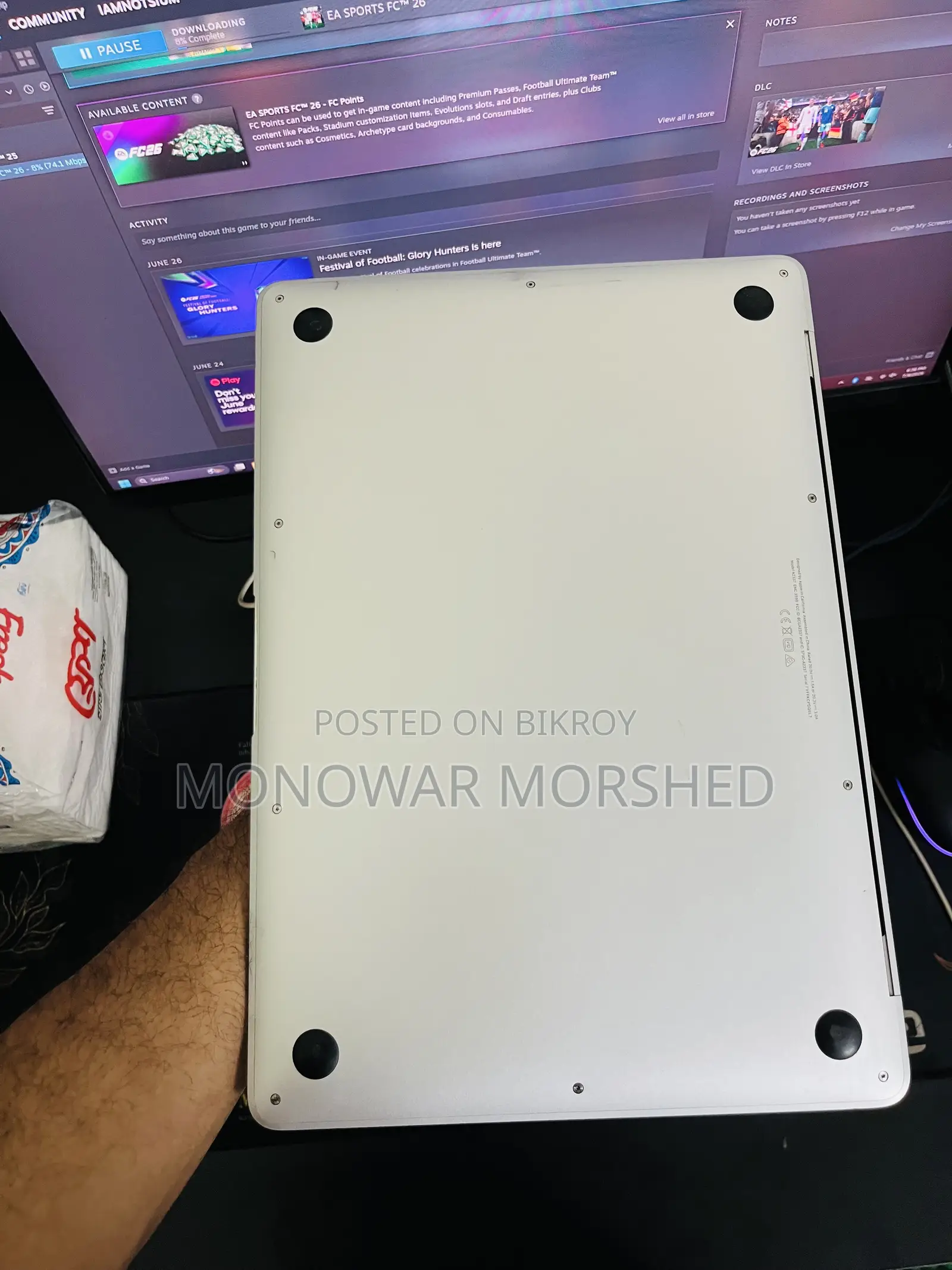 Laptop Apple MacBook Air 2020 M1 8GB Apple M1 SSD 256GB