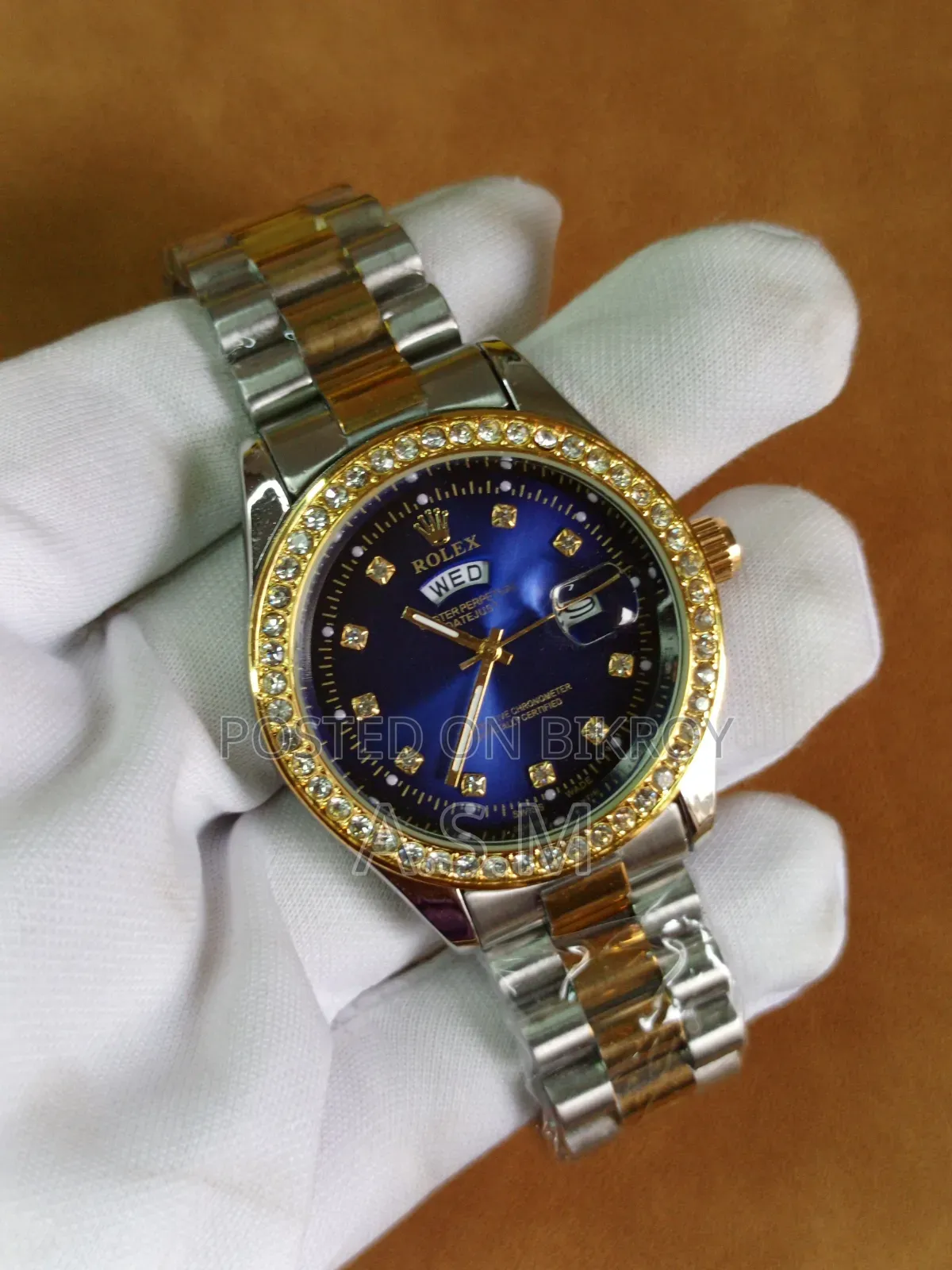 Rolex Day-Date Blue Dial Luxury Wrist Watch