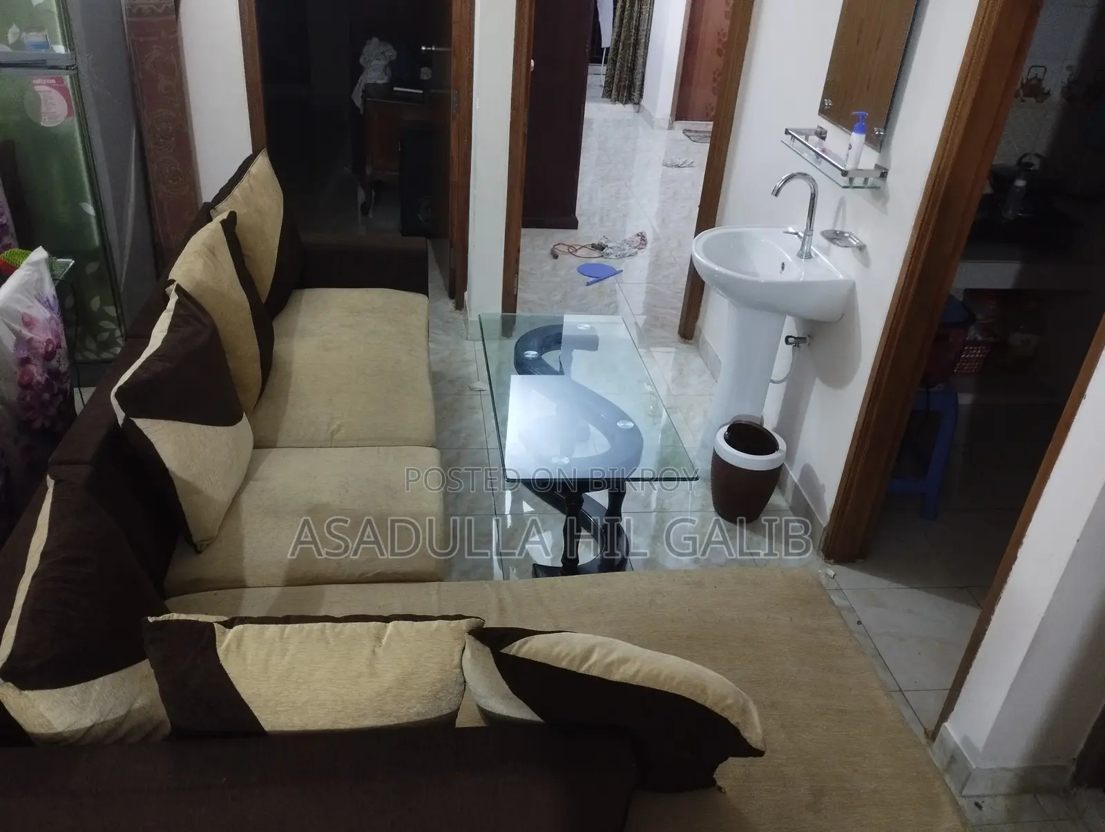 Tea Table With Sofa Set