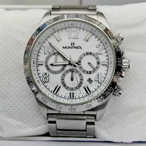 Montrex Avanti Men's Chronograph Watch - Stainless Steel, White Dial