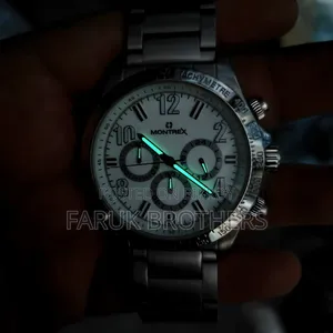 Montrex Avanti Men's Chronograph Watch - Stainless Steel, White Dial