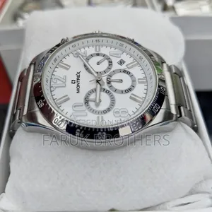 Montrex Avanti Men's Chronograph Watch - Stainless Steel, White Dial