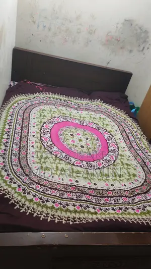 Urgent Sale: Solid MDF Semi-Double Bed (5'x7') – Used Condition
