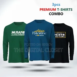 3 PCS Full Sleeve T-Shirt Combo