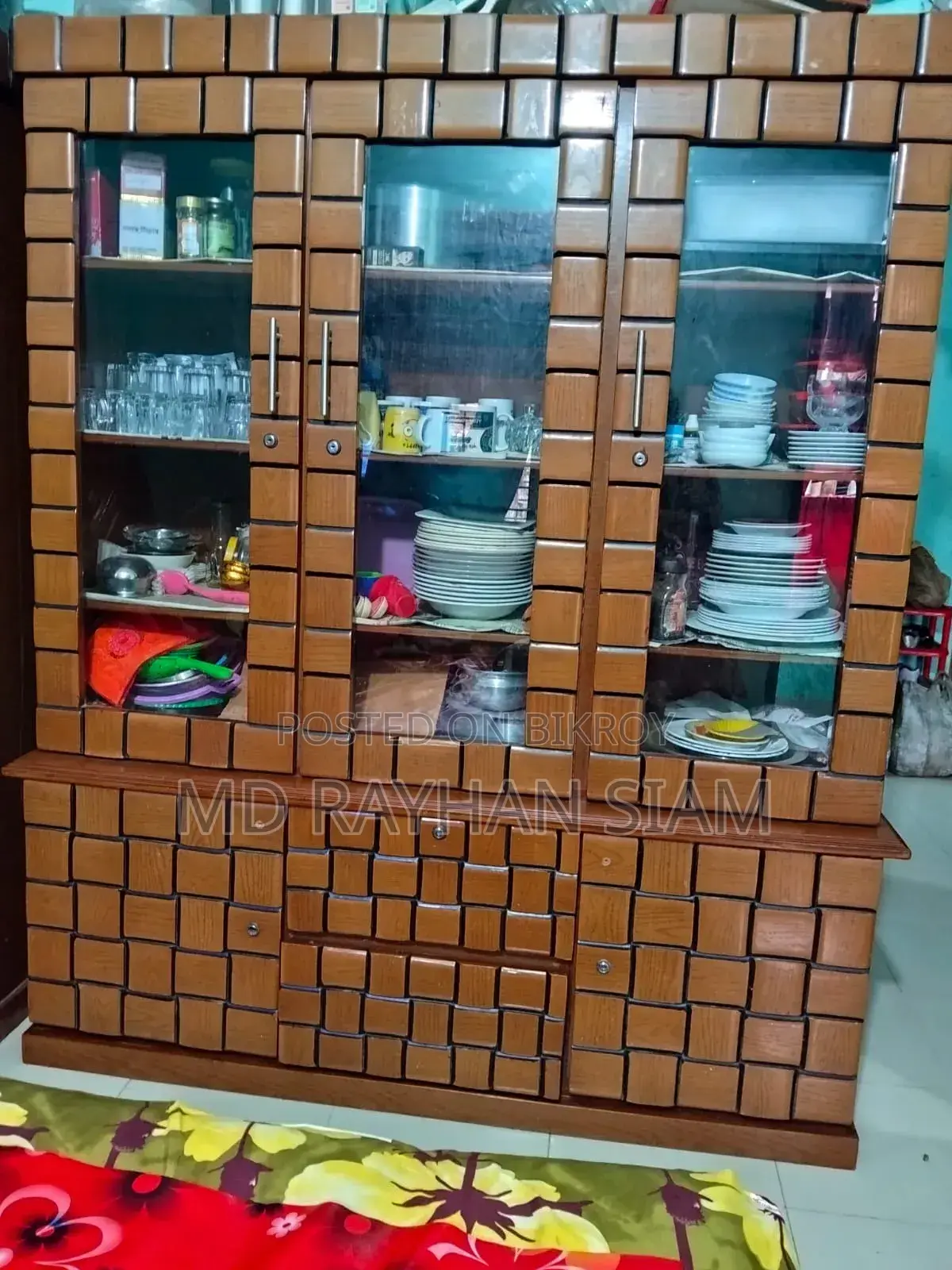 Canadian Wood Showcase and Almirah – Good Condition