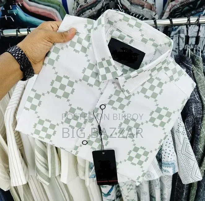 লাক্সারি পপকর্ন হাফ স্লিভ প্রিন্ট শার্ট