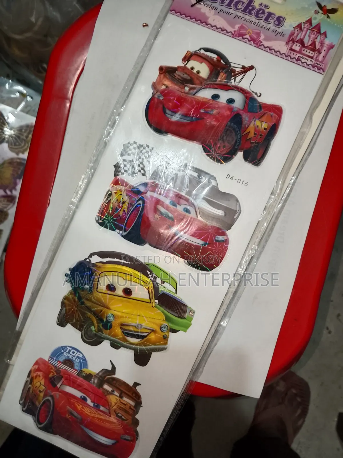 Kids 3D Sticker Pack | Disney Cars, Butterflies Emojis Set