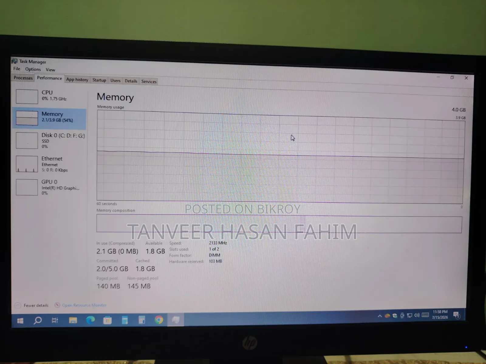 ডেস্কটপ কম্পিউটার এইচপি এলিটডেস্ক ৮০০ জি৪ ৪জিবি ইন্টেল কোর আই৭ এসএসডি ২৫৬জিবি
