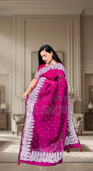 Premium Half Silk Block Print Saree