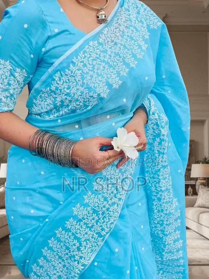 Premium Half Silk Block Print Saree