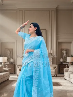 Premium Half Silk Block Print Saree