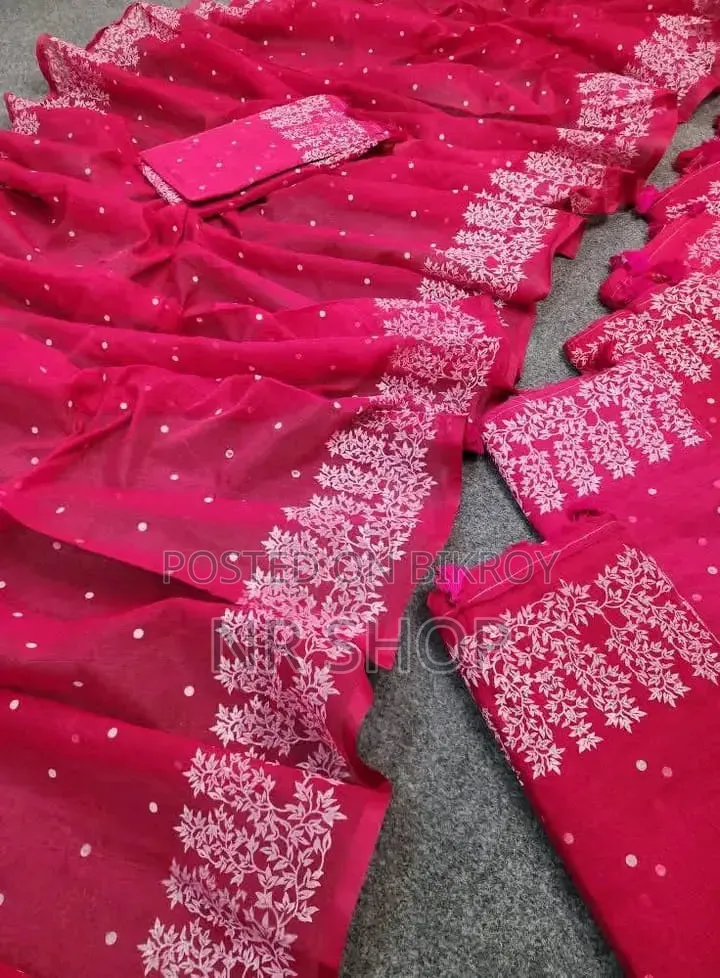 Premium Half Silk Block Print Saree