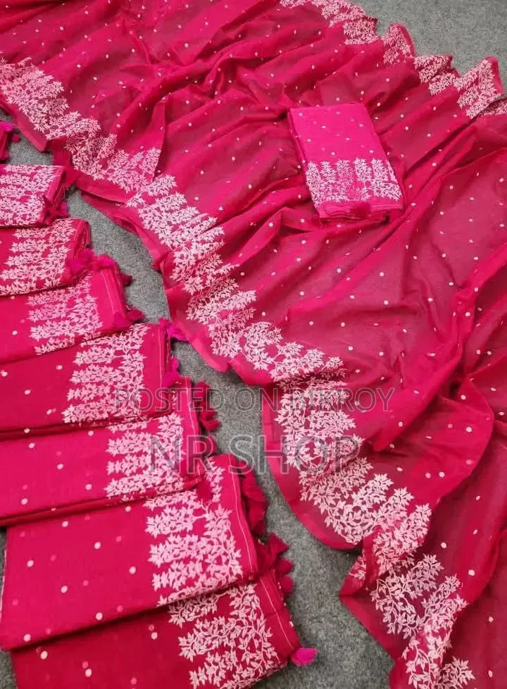 Premium Half Silk Block Print Saree