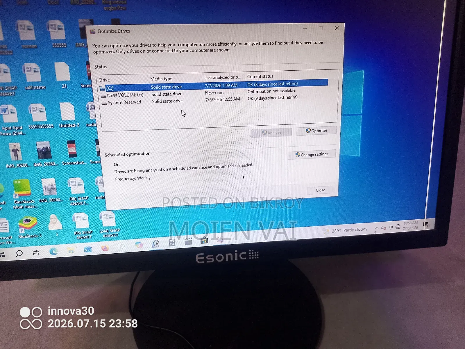 Desktop Computer Gigabyte 6GB Intel SSD 128GB