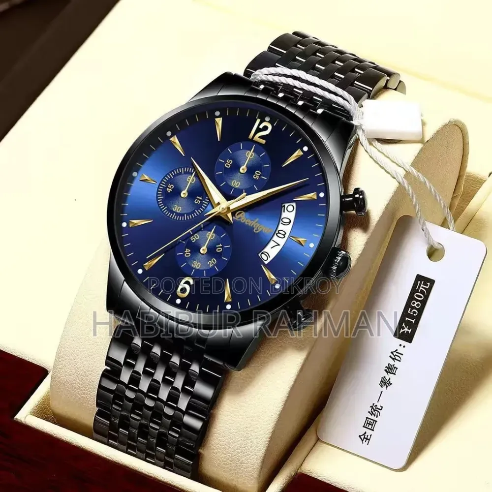 POEDAGAR Men Watch Fashion Luxury Stainless Stain Quartz Watches
