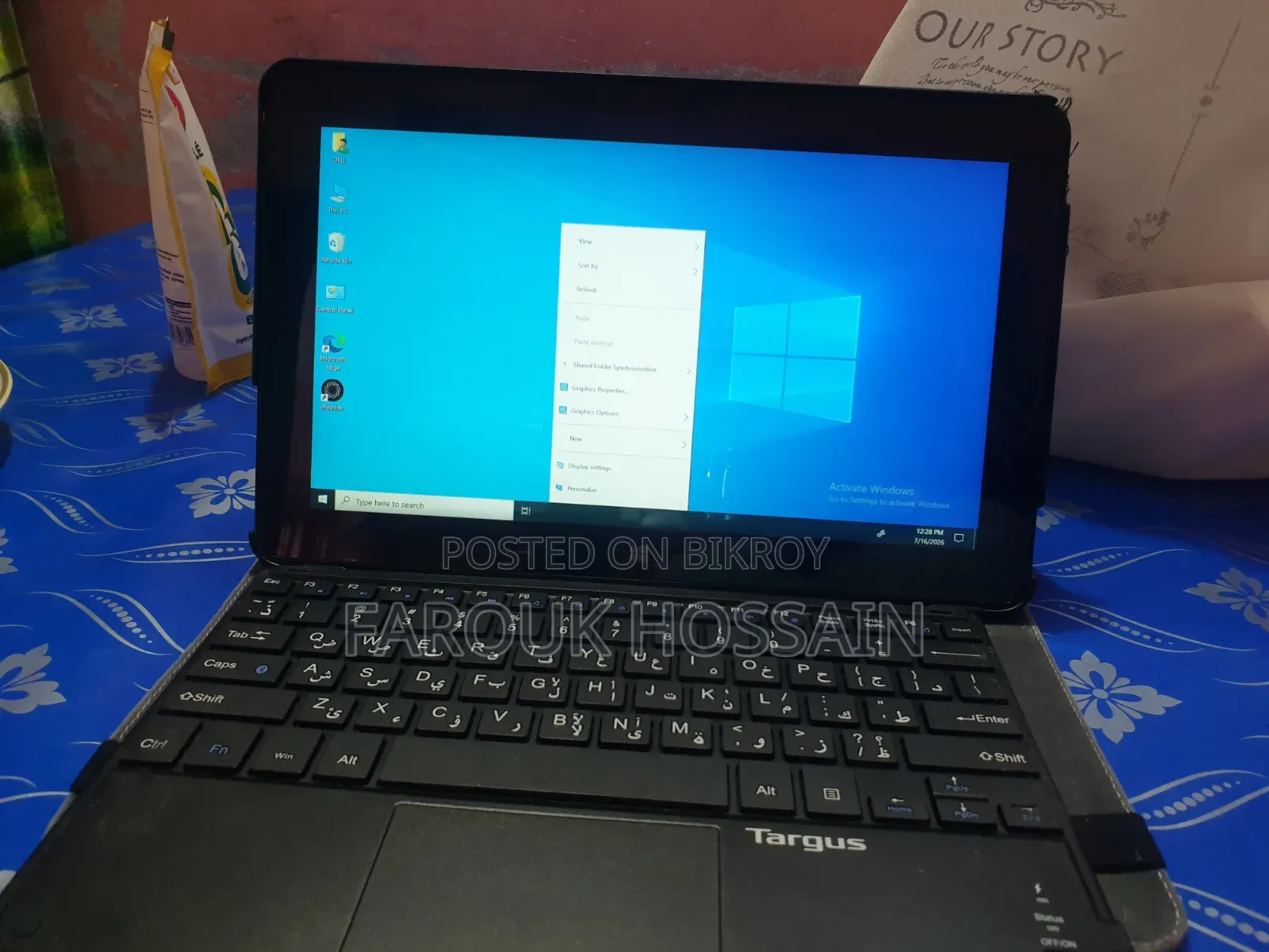 Laptop Dell 4gb SSD 128gb