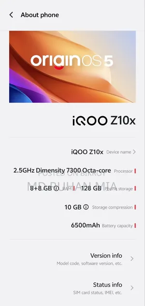 Vivo iQOO Z10x 128 GB Gray