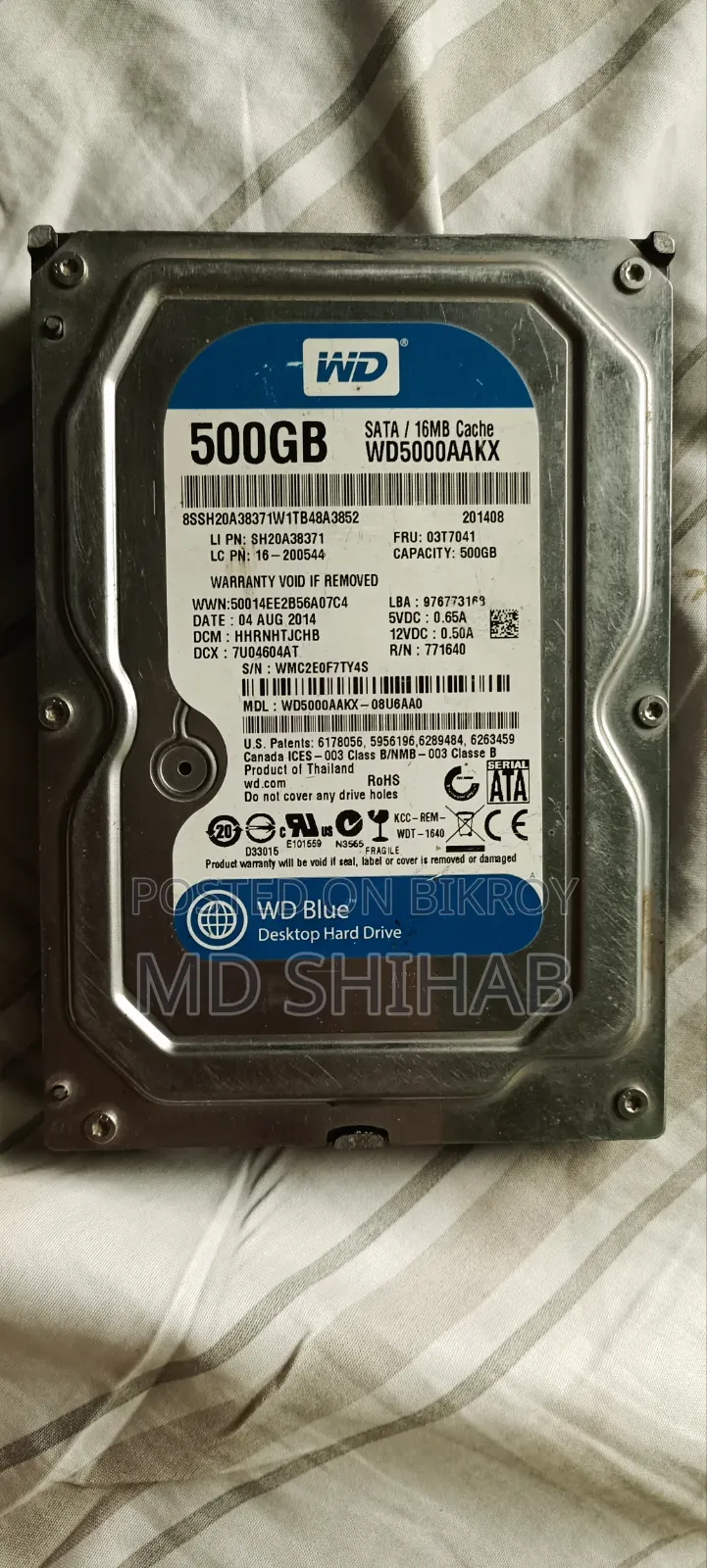500GB HDD Very Fresh