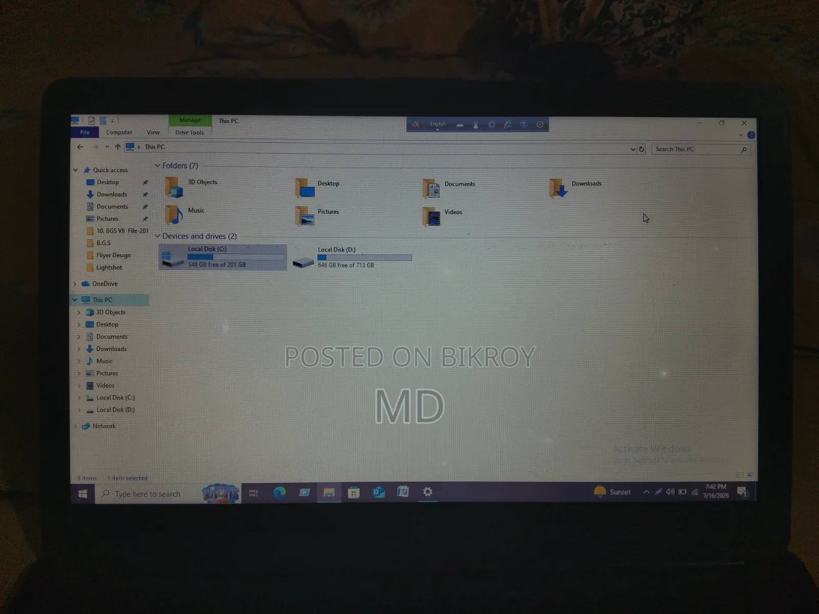 Laptop HP 4GB Intel Core I3 SSD 1T
