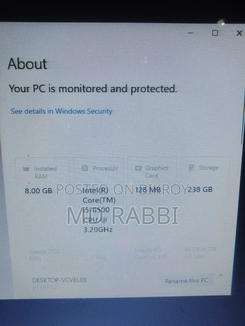 Gigabyte GA-H110MSTX-HD3-ZK 8GB Intel Core I5 SSD 128GB