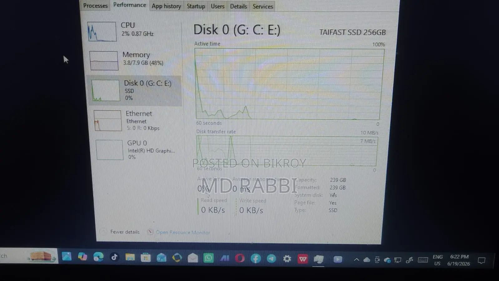 Gigabyte GA-H110MSTX-HD3-ZK 8GB Intel Core I5 SSD 128GB