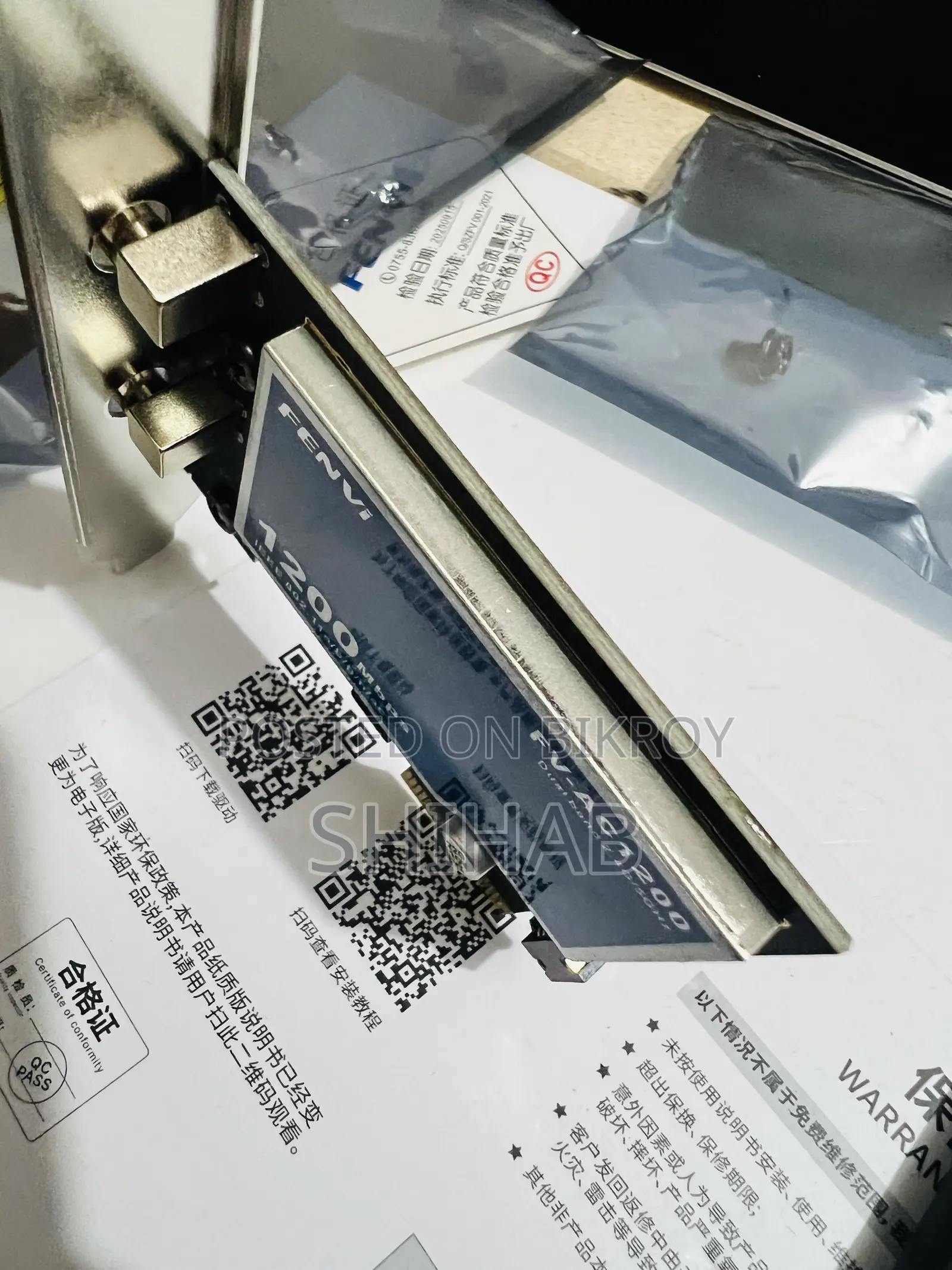 PCI E Wi-Fi Bluetooth CARD Fenvi 1200 MBPS 2.4/5 GHz