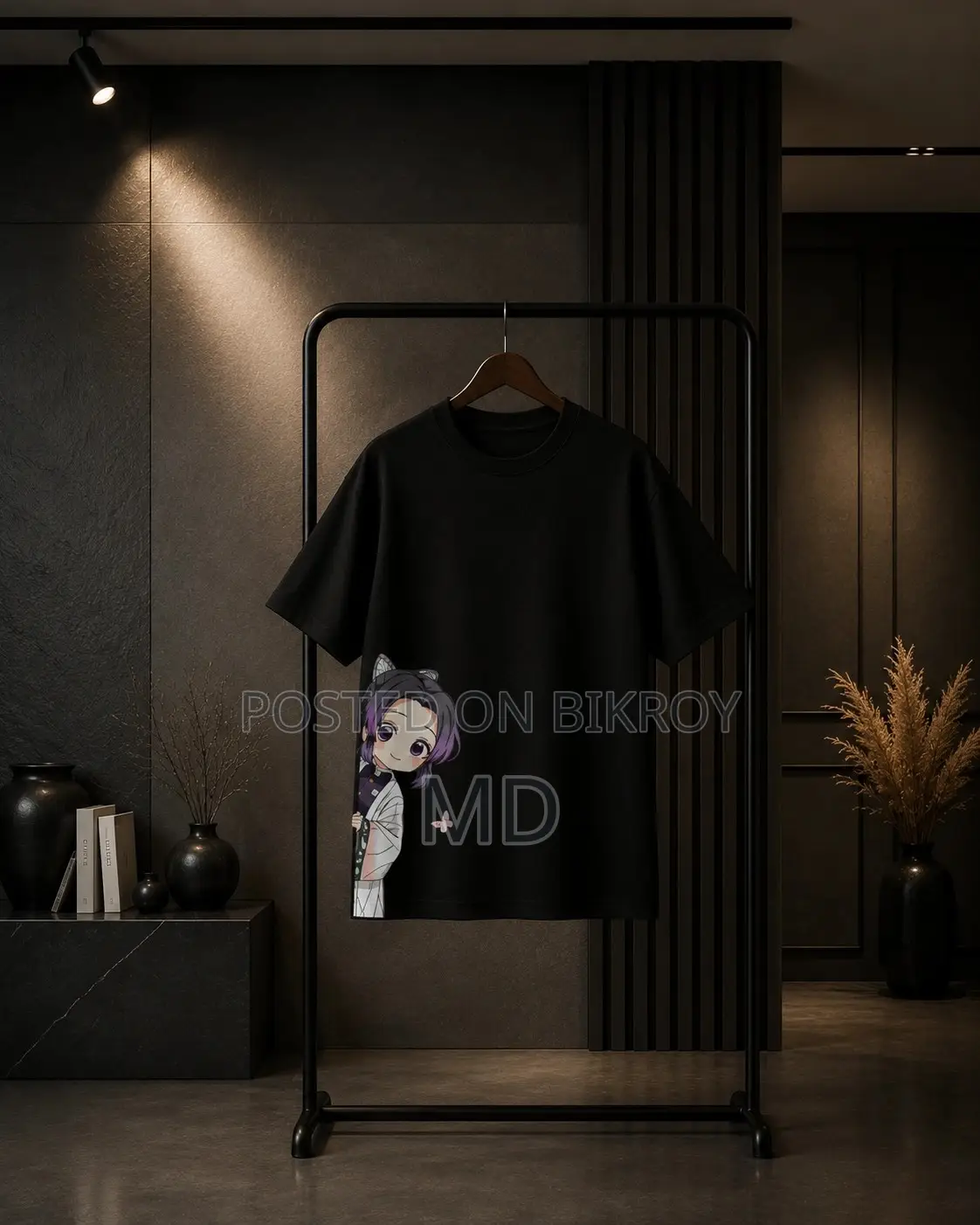 Demon Slayer Shinobu Kocho Anime Premium T-Shirt (Black White)