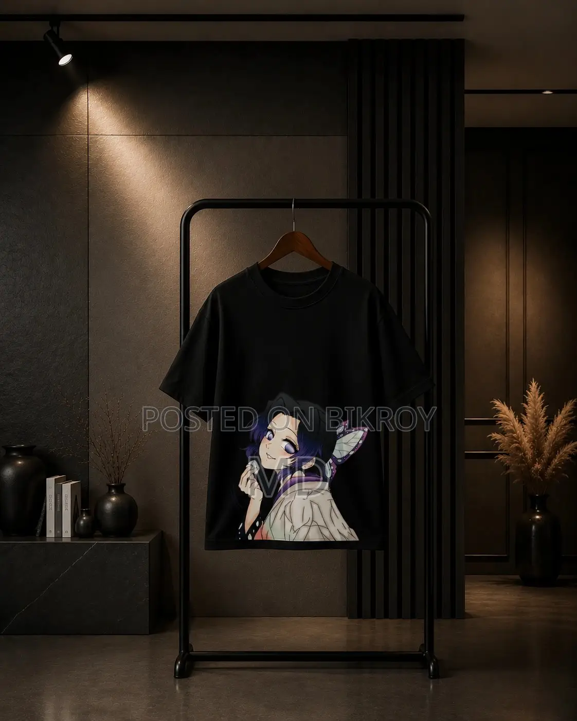 Demon Slayer Shinobu Kocho Anime Premium T-Shirt (Black White)