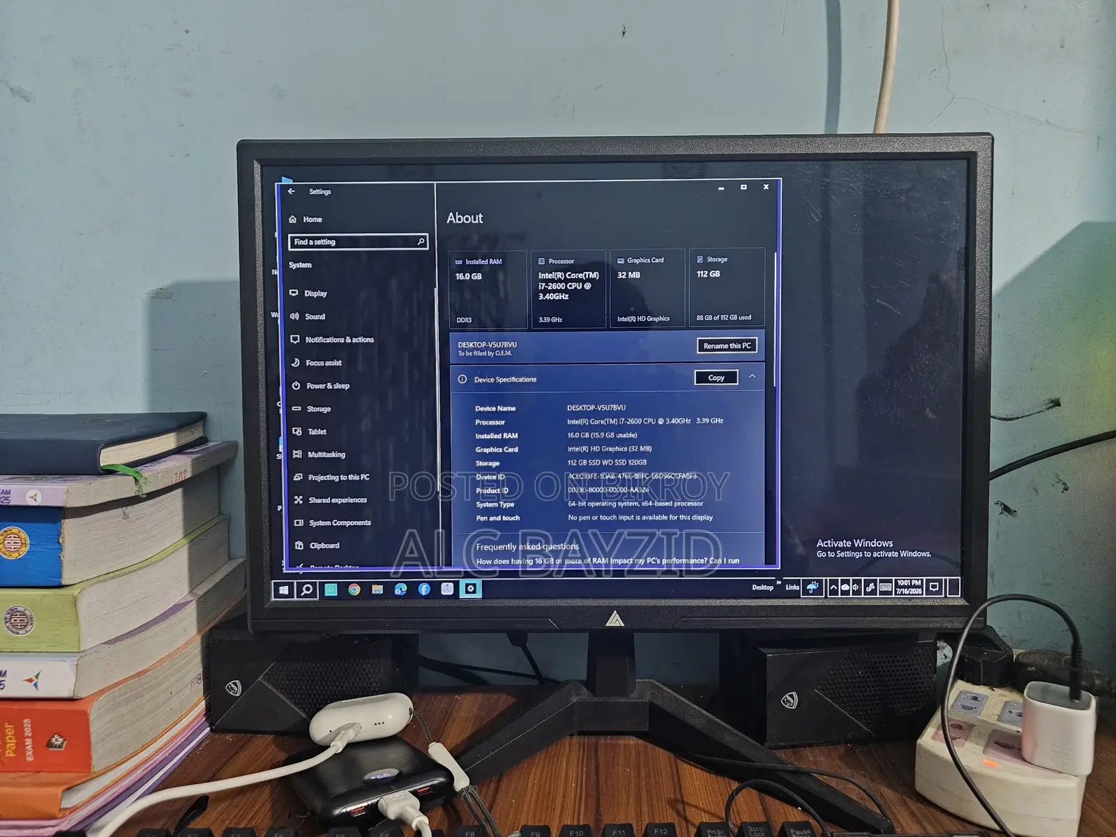 Desktop Computer 18GB Intel Core I7 SSD 128GB