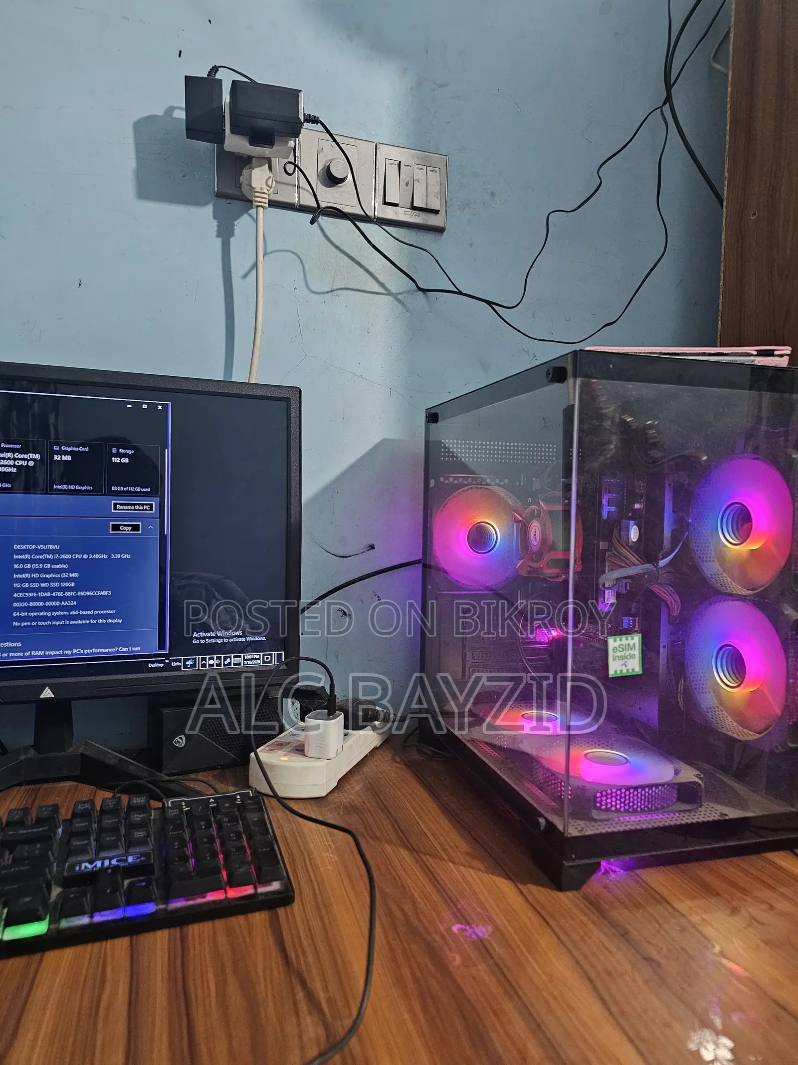Desktop Computer 18GB Intel Core I7 SSD 128GB