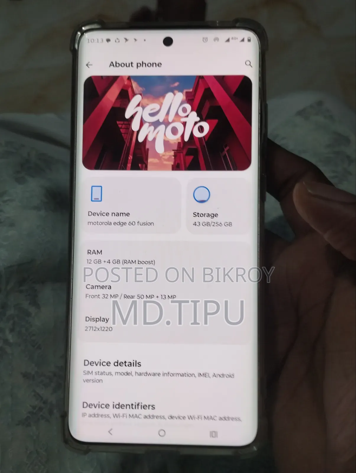 Motorola Edge 60 Fusion 256 GB Blue