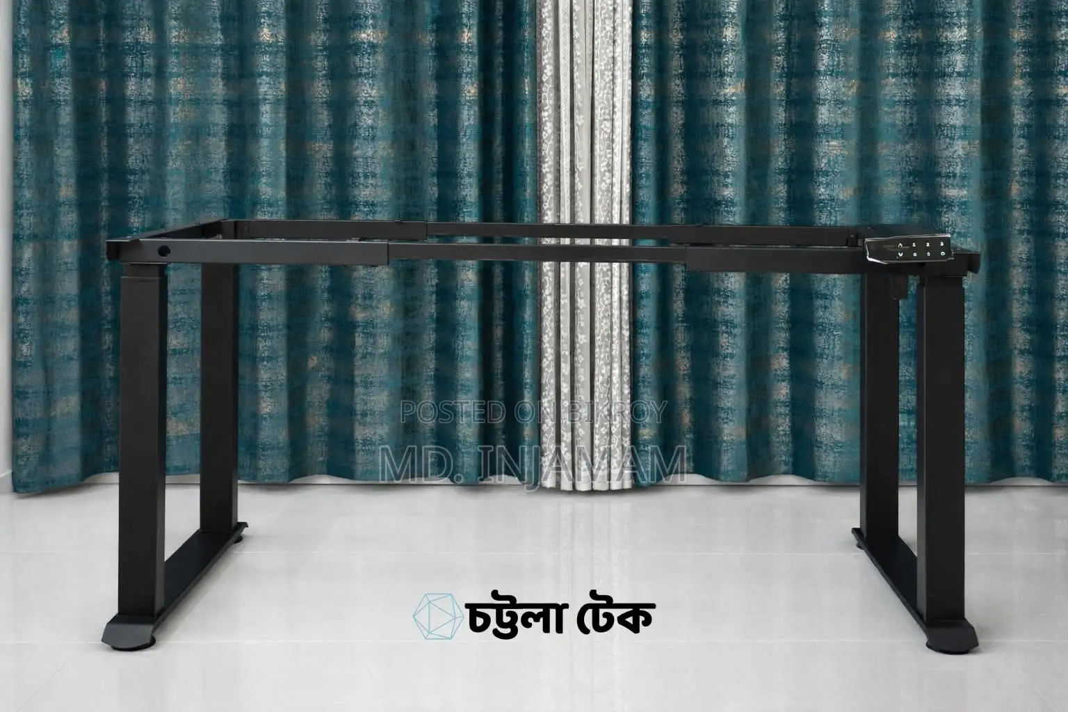 মোটরাইজড ৪-লেগ ডুয়াল মোটর উচ্চতা-সামঞ্জস্যযোগ্য ডেস্ক টেবিল