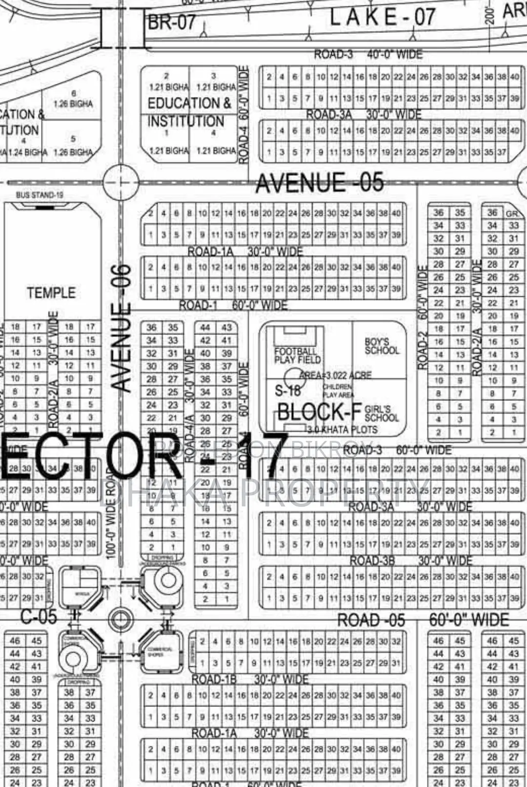 30ft Road 3 Katha Park East at Sector-17/F.