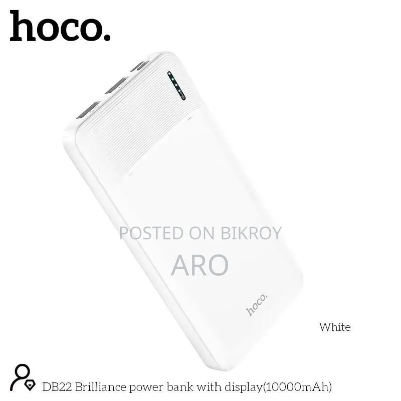 10000 Mah Hoco DB22 Brilliance 10000mAh Power Bank – LED Display Hoco