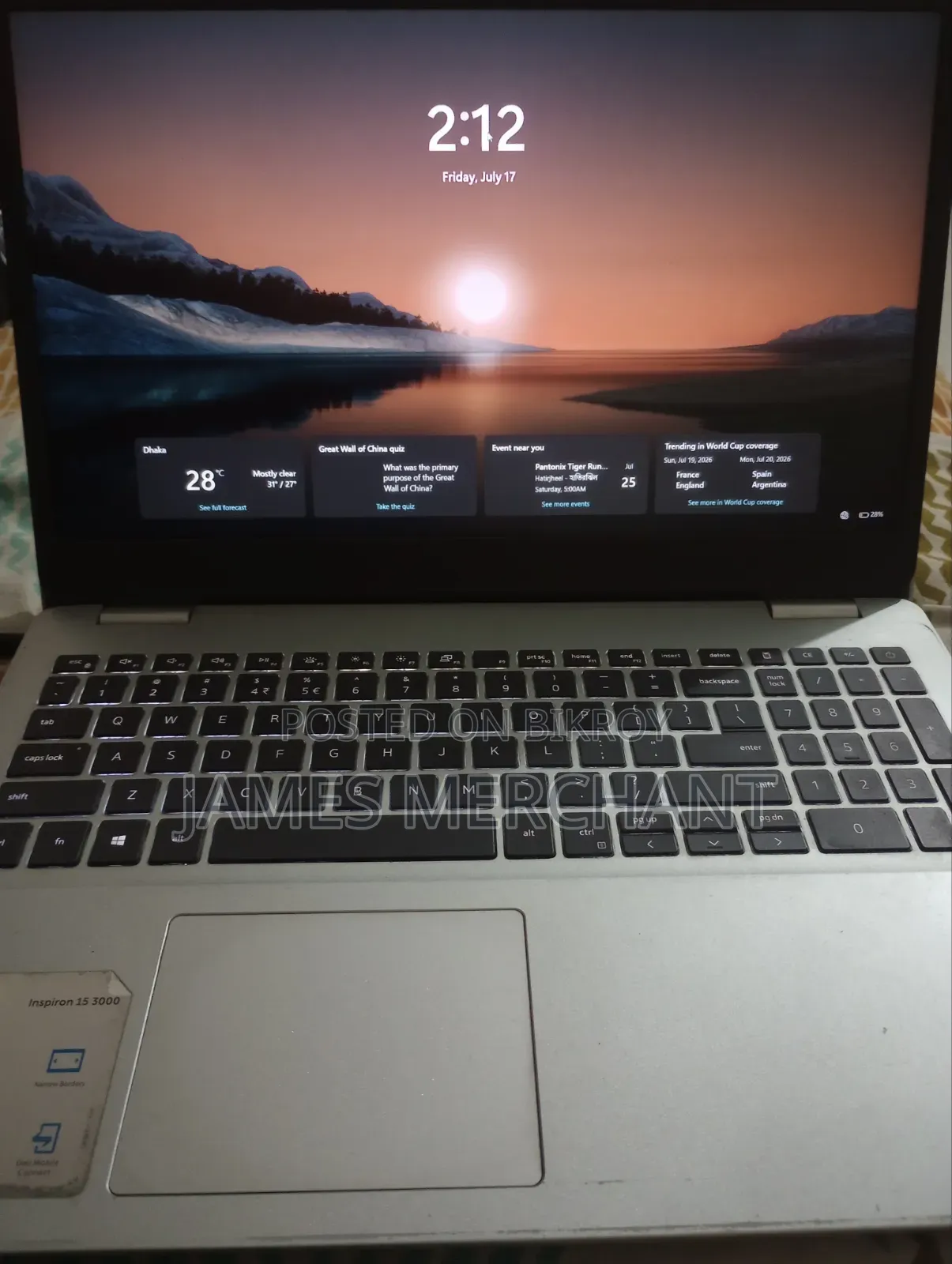 Laptop Dell Inspiron 15 8GB AMD Ryzen 7 SSD 512GB