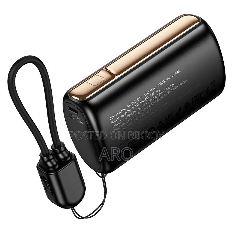 Hoco Q50 Victory 10000mAh PD20W Power Bank With Built-in USB-C