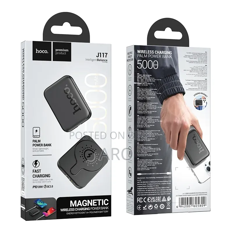 J117 Esteem 5000mAh Magnetic Power Bank | 20W Output | Supports MagSafe