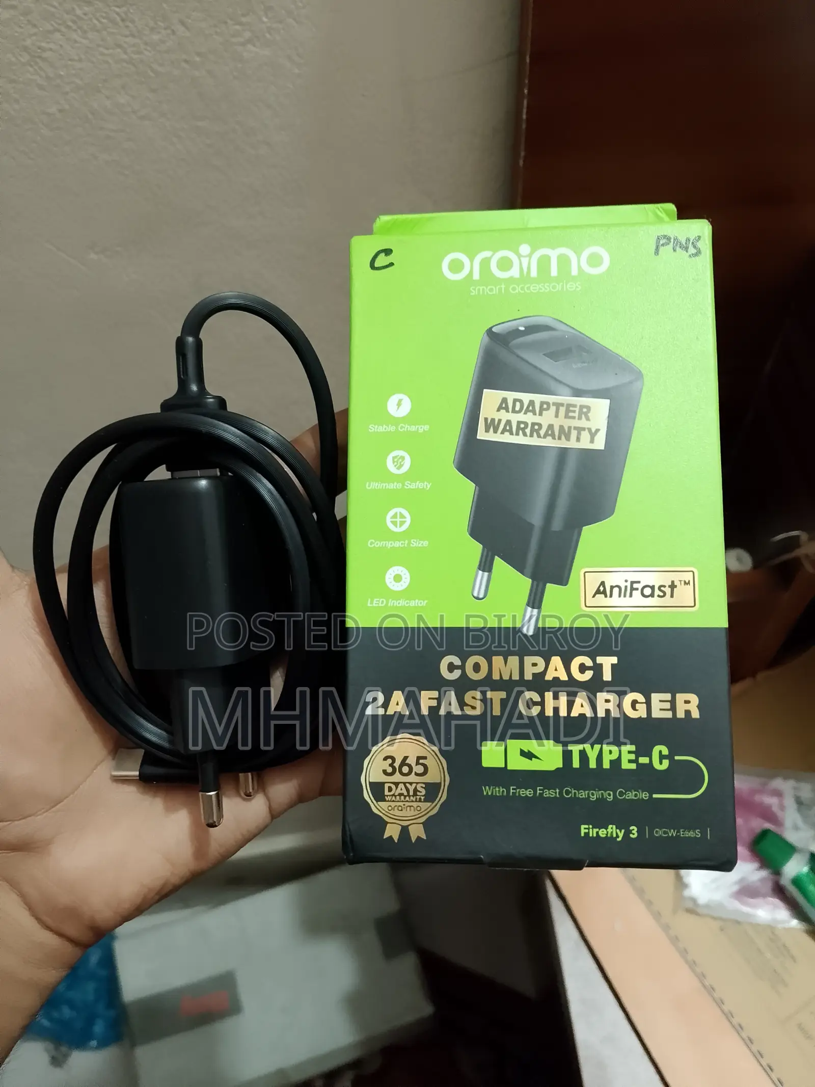 Oraimo 10 Watt Anti Fast Type C Charger