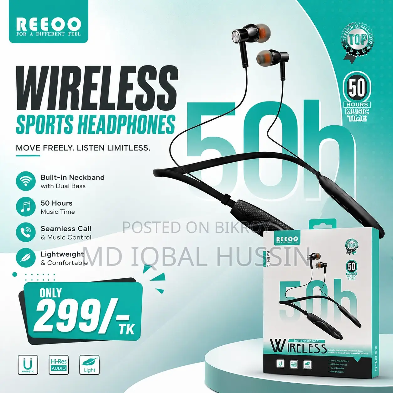 Reeoo Wireless Neckband