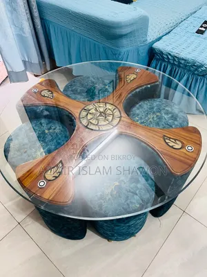 আধুনিক গোল আকৃতির গ্লাস টি টেবিল এবং কর্নার