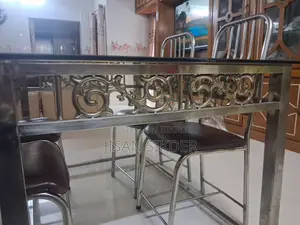 Steel Dining Table Set (5ft × 3.5ft) With 4 Chairs