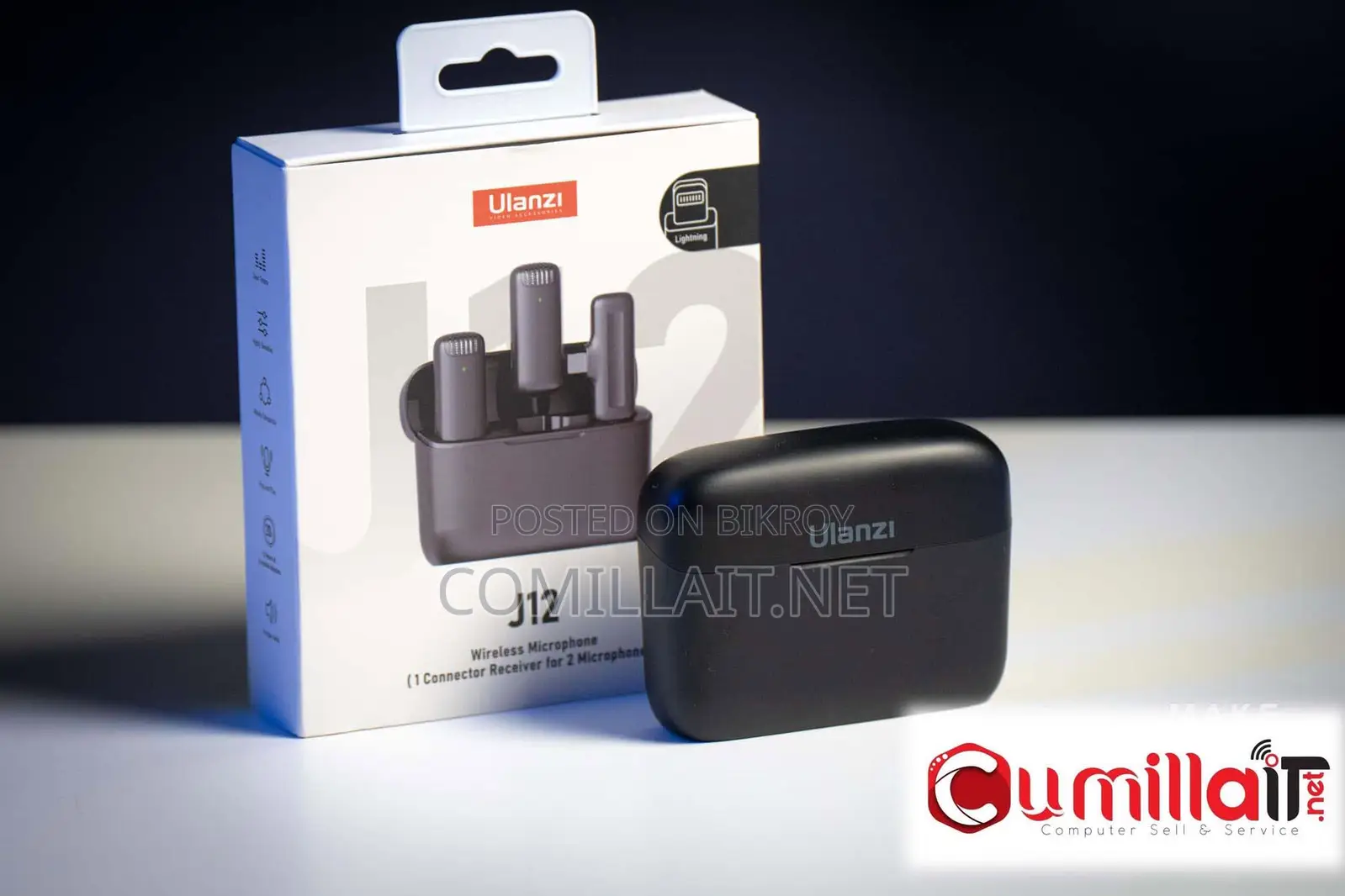 Ulanzi J12 ওয়্যারলেস ল্যাভালিয়ার মাইক্রোফোন