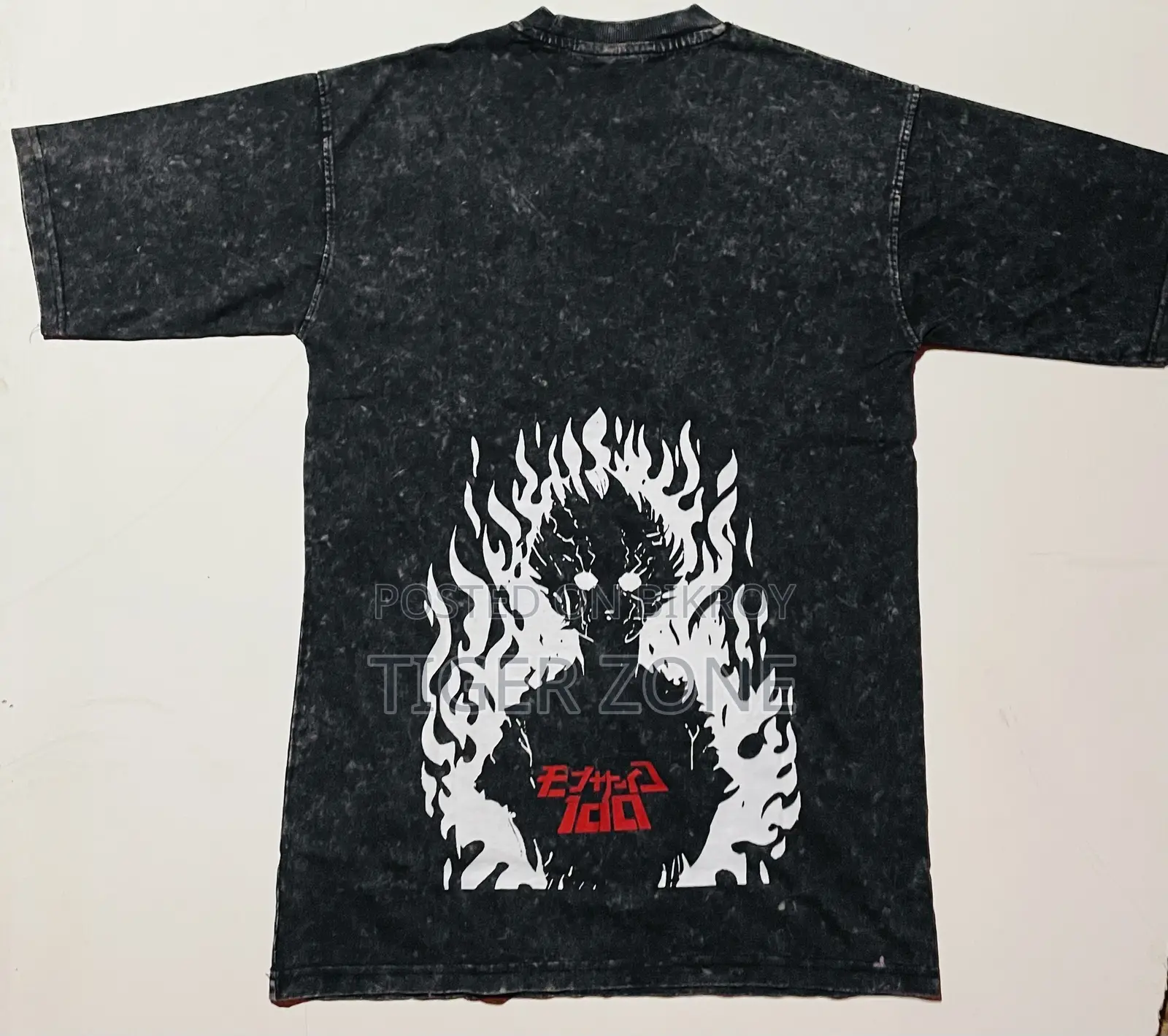 Premium Quality Mob Psycho 100 Acid Wash Oversized T-Shirt.