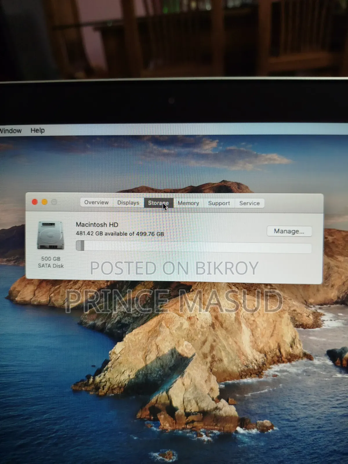 Laptop Apple MacBook 2012 4GB Intel Core I5 HDD 500GB