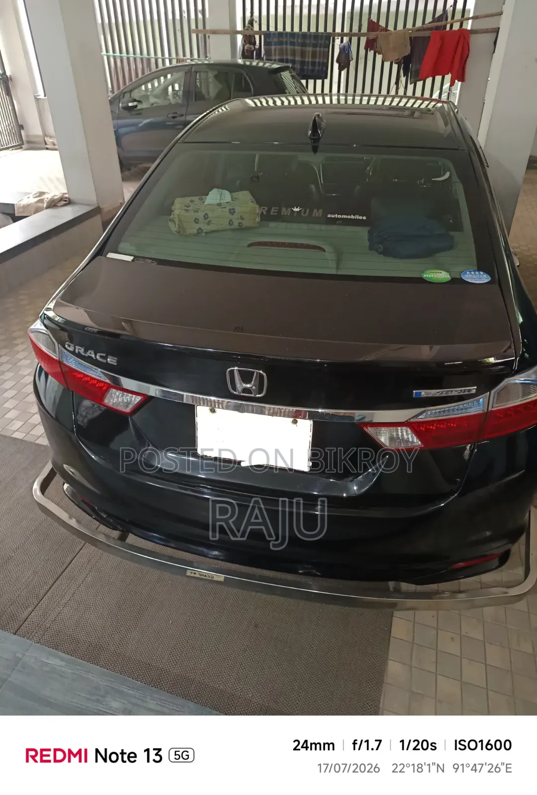 Honda Grace 1.5 Hybrid FWD 2015 Black